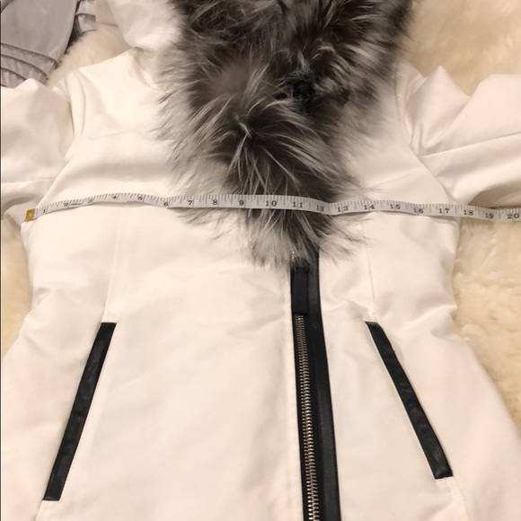 SOLD Mackage Adali-X Down White Coat Silver Fox - Picture 13 of 15